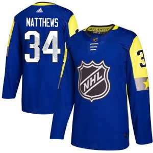 NHL Toronto Maple Leafs Trikot #34 Auston Matthews Authentic Königsblau 2018 All-Star Atlantic Division